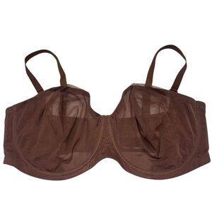 Skims Ultrafine Sheer Mesh Strapless Bra Size 42DDDD Brown New Without Tag 42G
